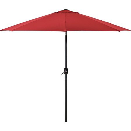 GLOBAL INDUSTRIAL Outdoor Umbrella with Tilt Mechanism, Olefin Fabric, 8-1/2'W, Red 262070